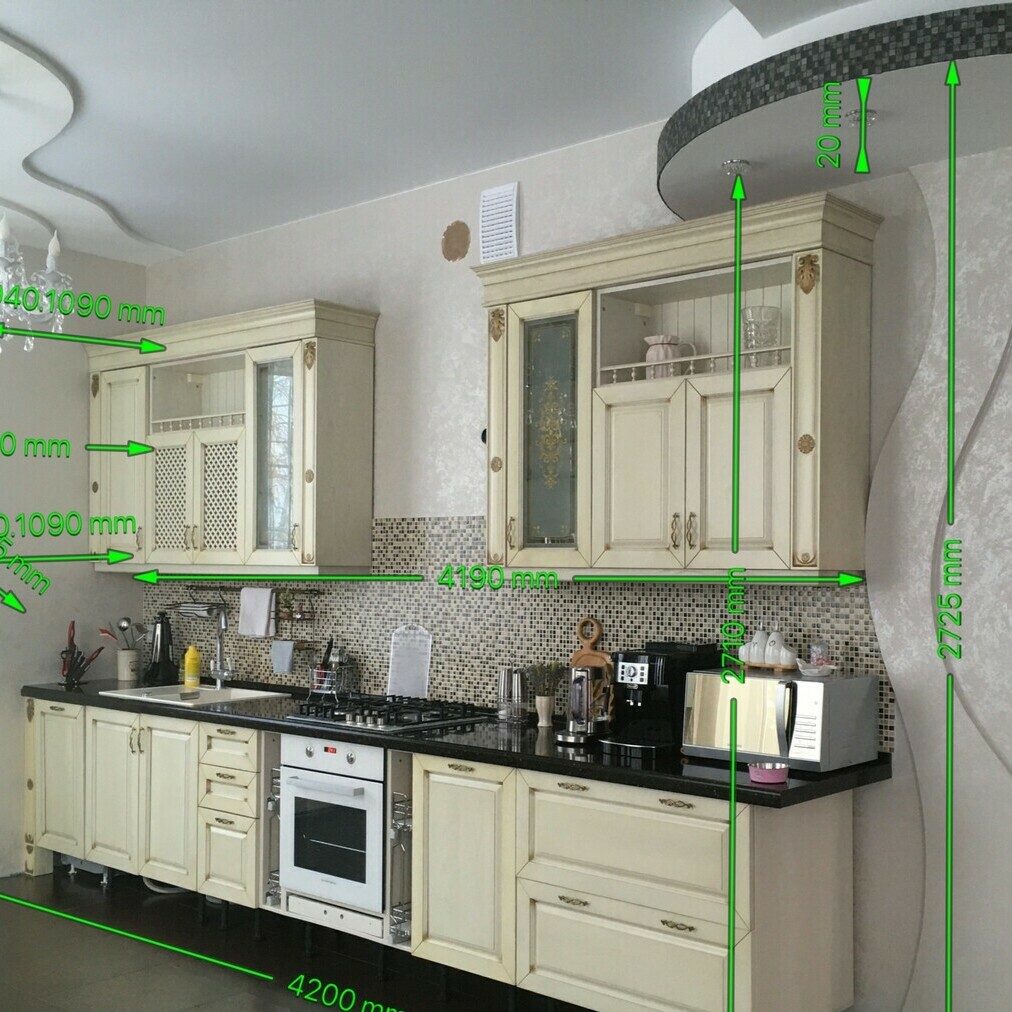 Замеры кухни на фото Замеры перед изготовлением кухни